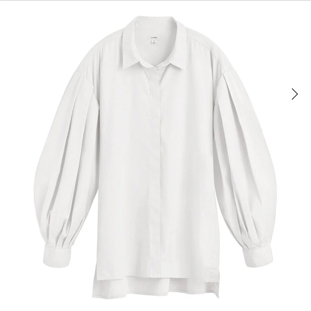 Cuyana poplin balloon sleeve shirt